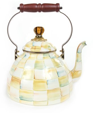 Parchment Check 3-Quart Tea Kettle