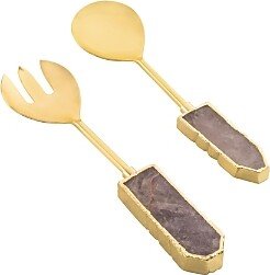 Gauri Kohli Arlena Agate Salad Servers, Set of 2