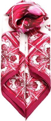 Majolica Print Twill Scarf