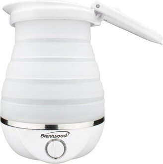 Dual Voltage 3.3 Cup Collapsible Travel Kettle in White