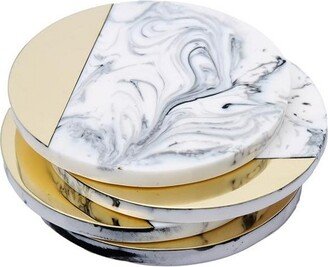 Set of 4 Shaded Marble Wine Coasters