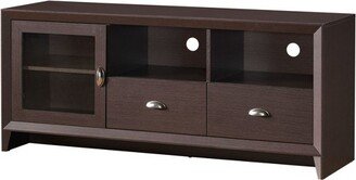 Modern TV Stand for TVs up to 60 with Storage Dark Brown