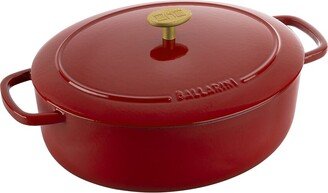 Cast Iron Bellamonte Red 5Qt Oval Dutch Oven-AA