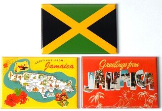 Greetings From Jamaica Fridge Magnet Set