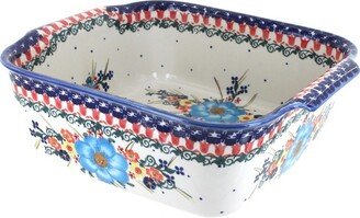 Blue Rose Pottery Blue Rose Polish Pottery Kristi Large Square Baker