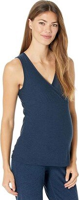 Nursing Cross-Over Tank Top (Nocturnal Navy) Women's Sleeveless