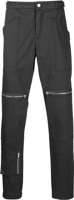 Slim-Fit Zipped-Pockets Trousers