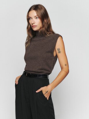 Arco Cashmere Sleeveless Turtleneck Sweater-AA