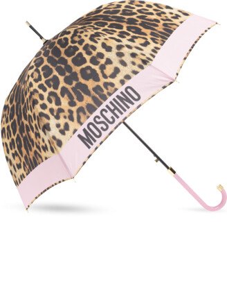 Umbrella With Logo Unisex - Brown-AA