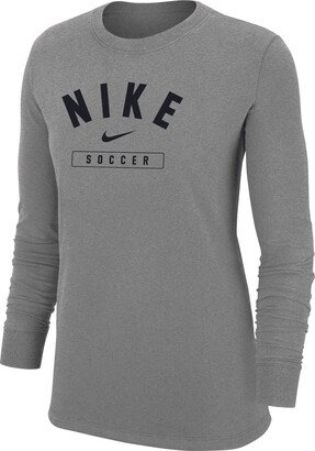 Women's Swoosh Soccer Long-Sleeve T-Shirt in Grey