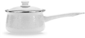 Solid White Enamelware Collection 5 Cup Sauce Pan