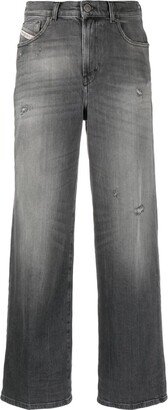 Stonewashed Wide-Leg Jeans-AB