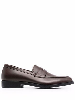 Low-Heel Leather Loafers