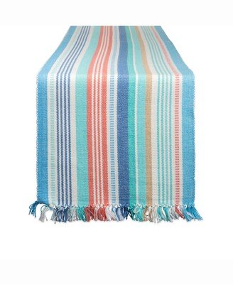 Seashore Stripe Fringed Table Runner 13