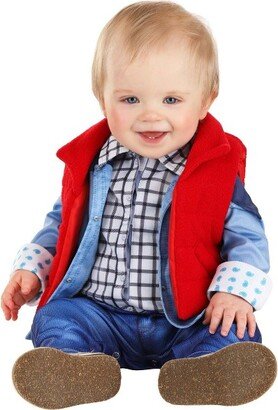 HalloweenCostumes.com 6-9 Months Boy Back to the Future Marty McFly Infant Costume for Boys., Red/White/Blue