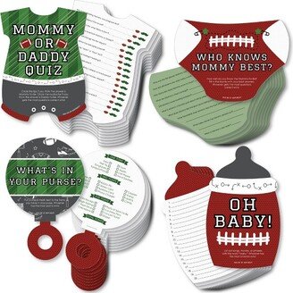 Big Dot of Happiness End Zone - Football - 4 Baby Shower Games - 10 Cards Each - Gamerific Bundle
