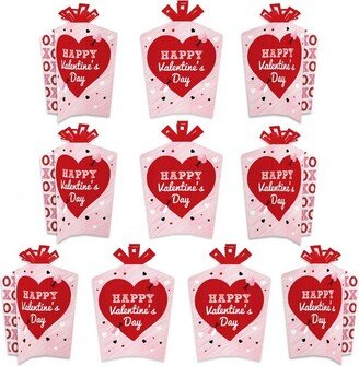 Big Dot of Happiness Conversation Hearts - Table Decorations - Valentine's Day Party Fold and Flare Centerpieces - 10 Count