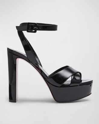 Supramariza Red Sole Patent Leather Platform Sandals