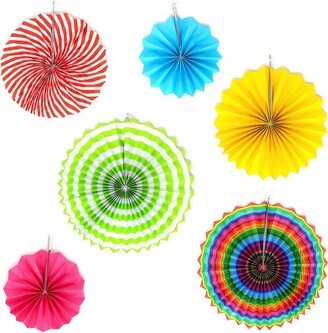 Big Mo's Toys Paper Fans - Green, Yellow and Orange