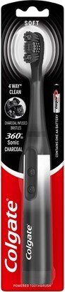 360 Charcoal Infused Bristles Sonic Powered Battery Soft Toothbrush