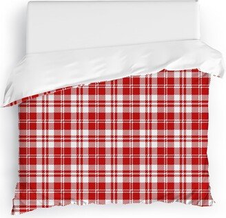 COZY PLAID RED Duvet Cover