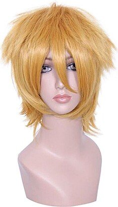 Unique Bargains Wigs Wigs for Women 13 Gold Tone with Wig Cap Short Hair