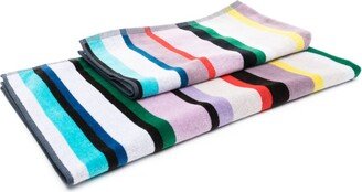 Set-Of-Two Striped Cotton Towels