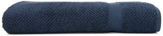 Midnight Blue Herringbone Bath Sheet