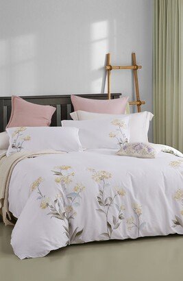 Golden Hydrangea Embroidered Duvet Set