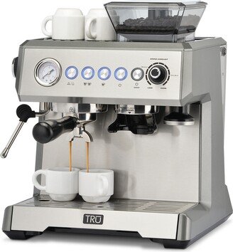 15-Bar Semi-Automatic All-In-One Espresso Maker with Grinder and Frother