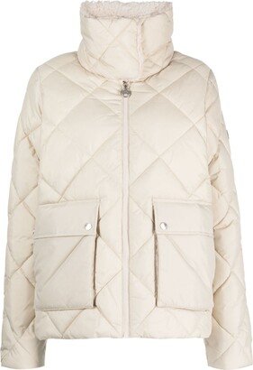 Shearling Collar Quilted Jacket