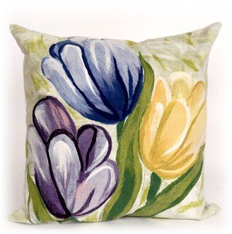 Visions IV Tulips Indoor/Outdoor Pillow Cool 20 x 20