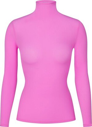 Fits Everybody Turtleneck Top | Neon Orchid