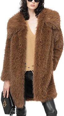 Cattivik Cappotto Faux Fur Peacoat