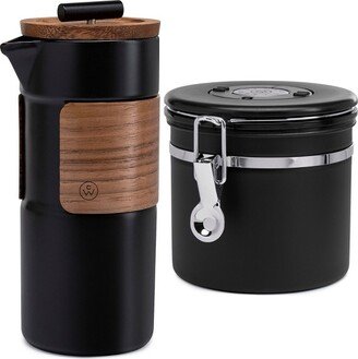 ChefWave Artisan Series Travel French Press Coffee Maker with Coffee Canister