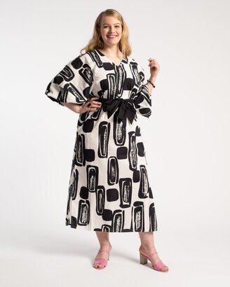 Rosa Caftan Flintstone Oyster Black