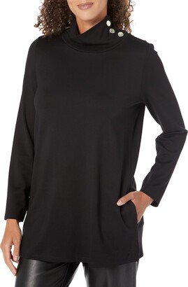 Women's Serenity Knit LS Mock W/Neck Plack