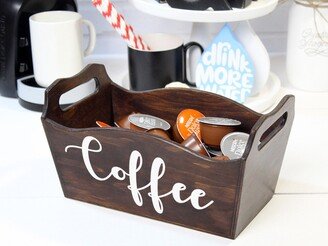 Coffee Bar Box, Station But First K-Cup Storage, First Coffee, Mini Coffee Bar Kitchen Decor