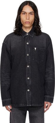 Black Faded Denim Shirt