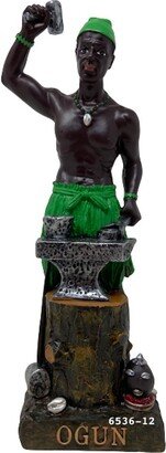 Ogun Orisha Of Iron Yoruba Religion 12 Inch Resin Statue 6536-12 Brand New