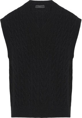 Cashmere And Lamé Knitted Vest