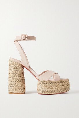 Super Mariza 130 Leather Espadrille Platform Sandals - Neutrals