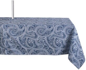 Paisley Print Outdoor Tablecloth with Zipper, 60