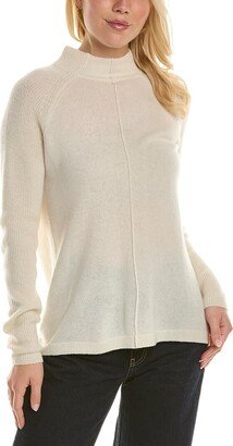 Center Front Seam Funnel Neck Cashmere Sweater-AA