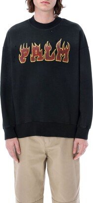 Logo Printed Crewneck Sweatshirt-BR