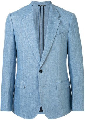 Double-Breasted Linen Blazer-AA