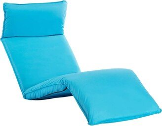 Foldable Sunlounger Oxford Fabric Blue - 68.9 x 22 x 3.9