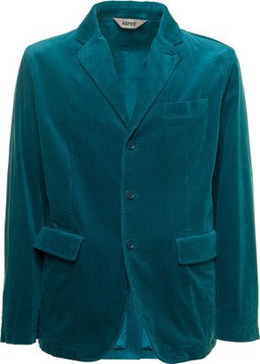 Courduroy Blue Blazer Man