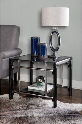 Set of 2 Saroyan Modern End Tables Black - Powell