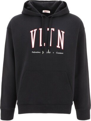 Logo Printed Drawstring Hoodie-BG